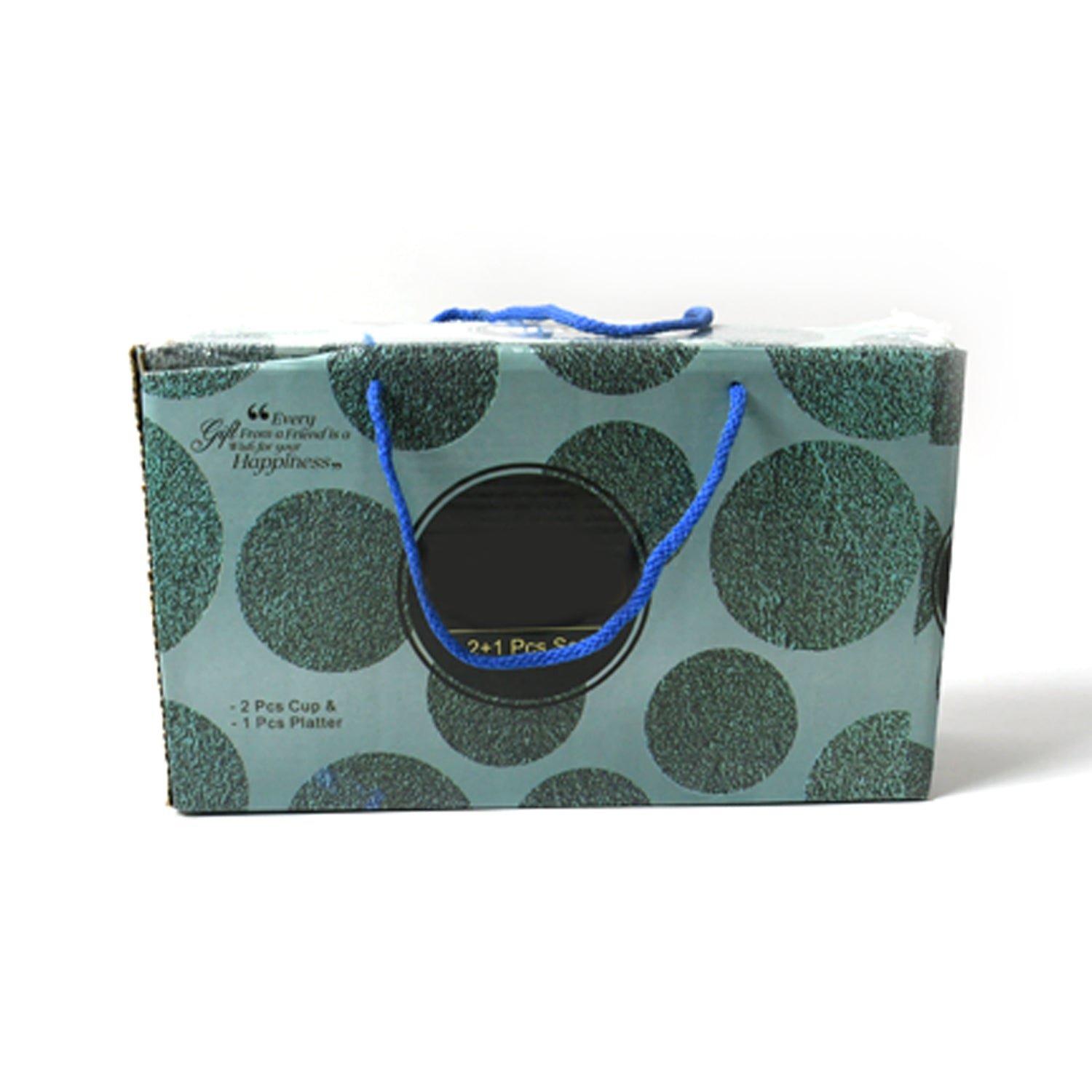 Ceramic Tea/Coffee Cup Set – 3-Piece with Platter | TableNest