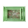 Serving Tray Set – Elegant Floral Design with Side Handles