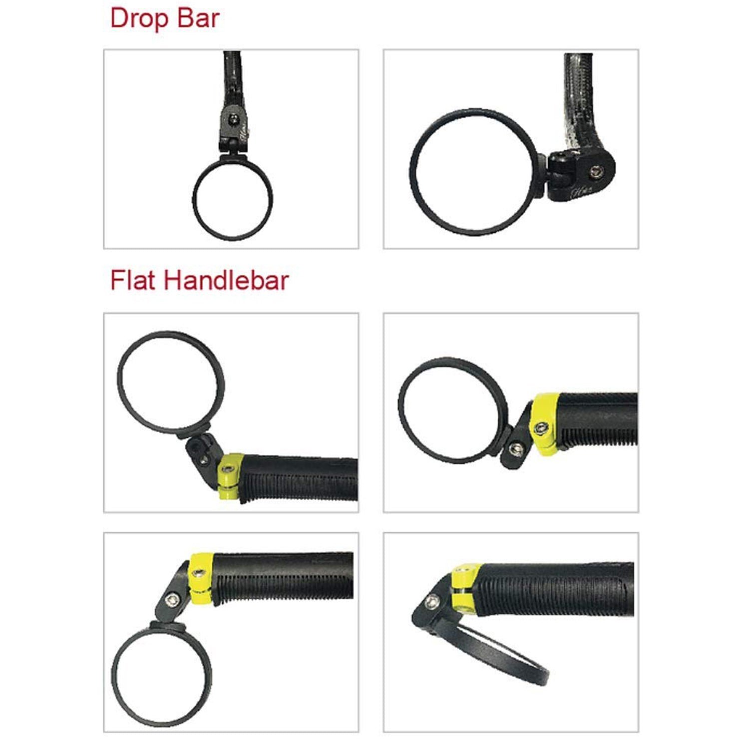 Bar End Bike Mirror – Universal Fit, 360° Rotatable | RaceVault