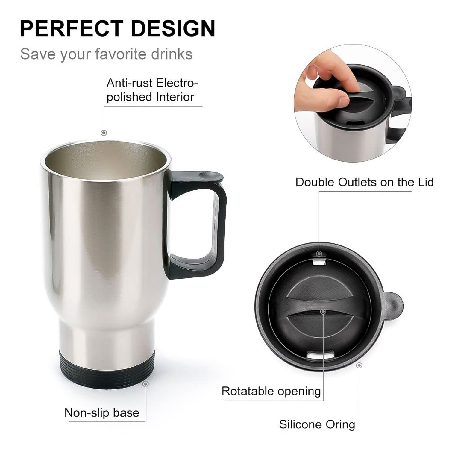Insulated Coffee Mug – Stainless Steel Travel Cup with Lid | Mug Wala