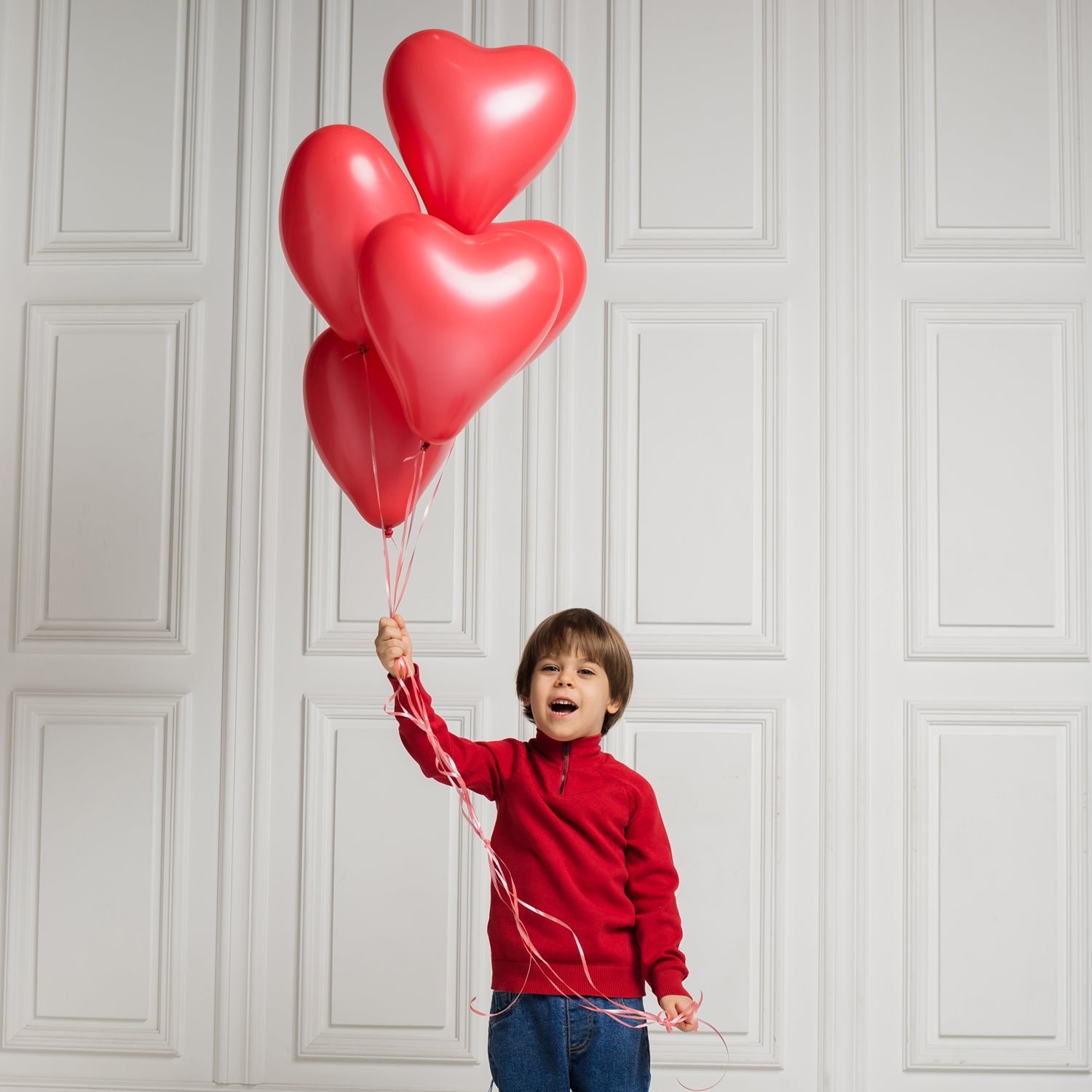 Heart Shaped Latex Balloons – Multicolor Party Pack | Play & Move