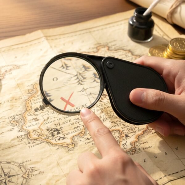 Portable Handheld Magnifying Glass – High Clarity with Folding Case
