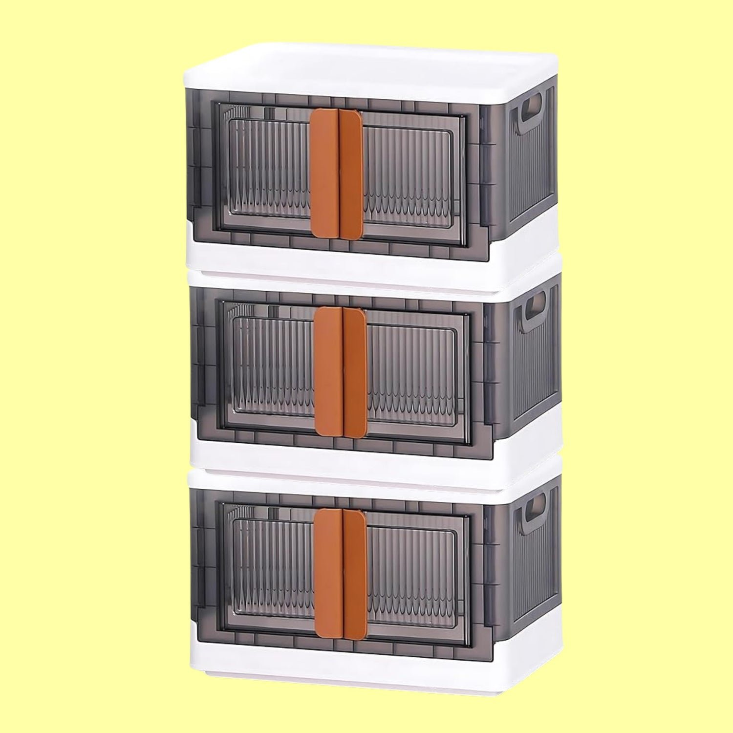Plastic Folding Wardrobe Organizer – 3-Layer Storage with Wheels