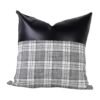 Leather & Cotton Pillow Covers – 23x22 Inch Set of 2 | Styleva