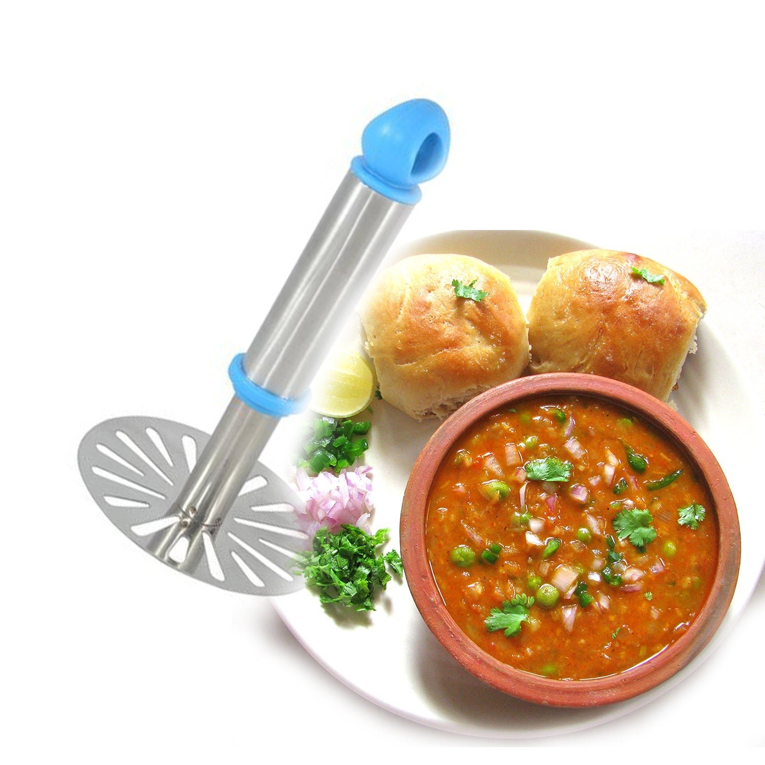 Potato Masher – Stainless Steel with Plastic Handle | Ganesh