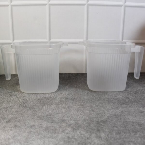 Plastic Bathroom Mugs – Transparent 1000 ML (Set of 4) | Bathora