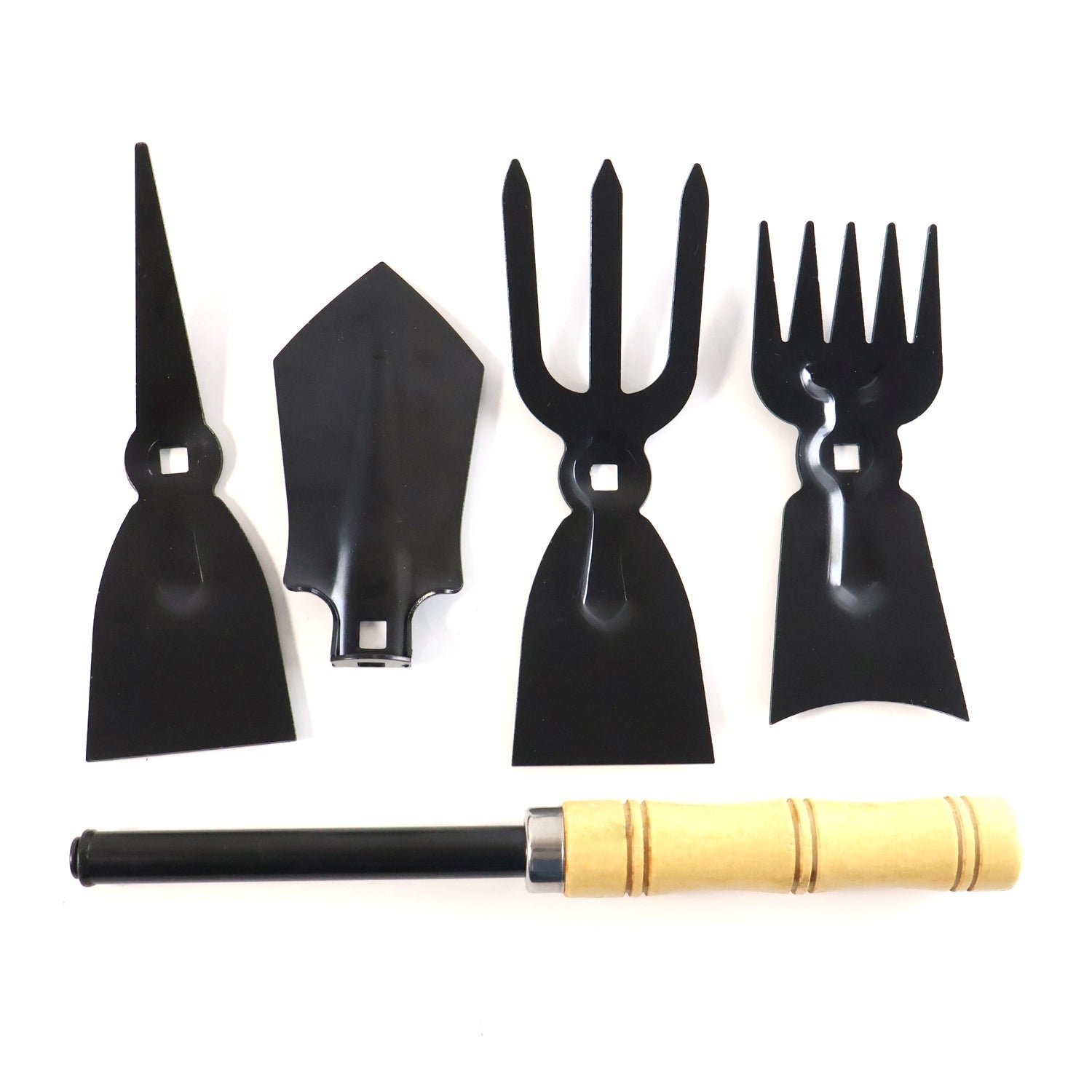 5 in 1 Gardening Hand Tool Set – Durable Wooden Handles