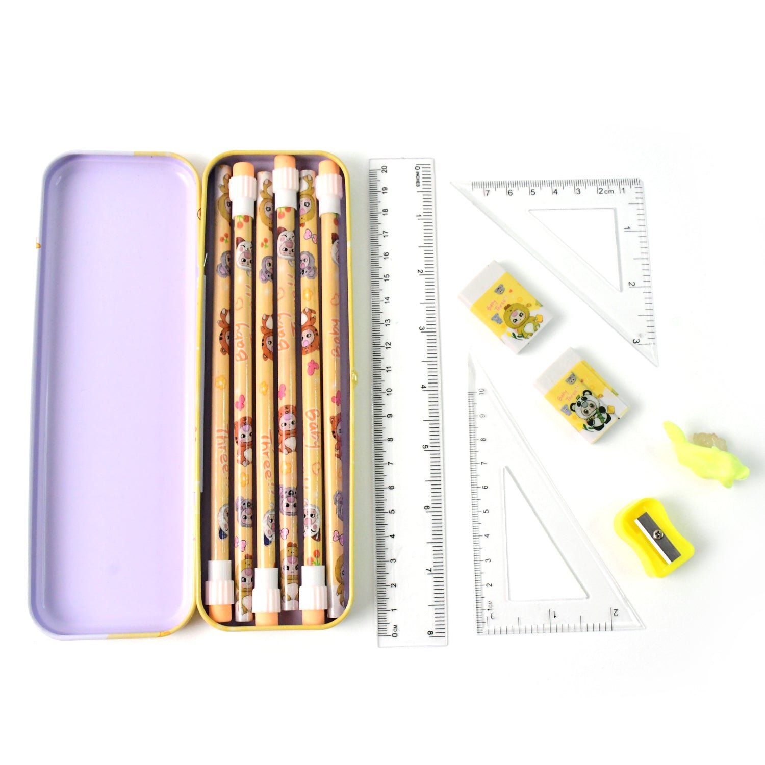 Geometry Box Set – Complete Stationery Kit with Metal Pencil Box
