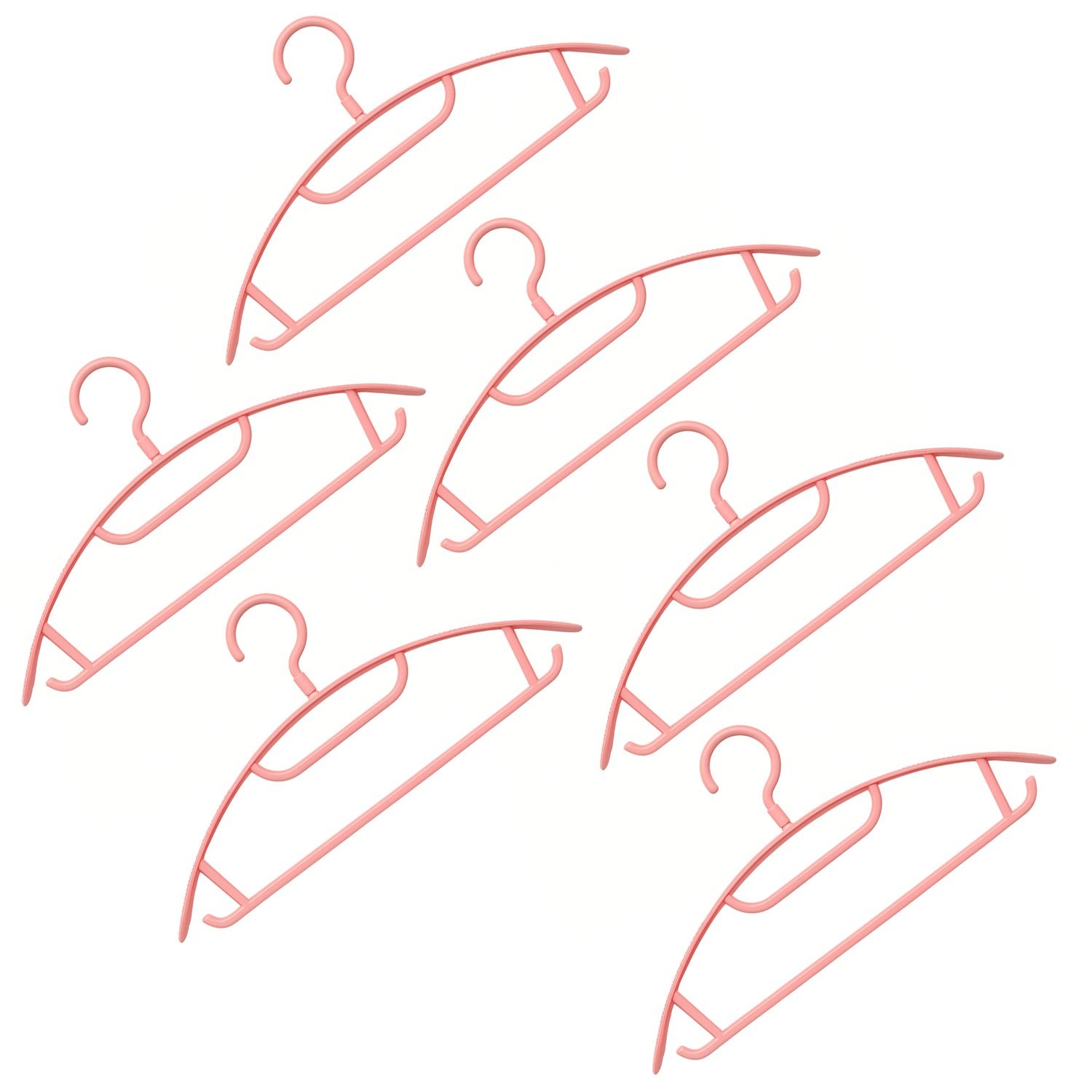 Plastic Cloth Hangers – Set of 6 Durable Non-Slip Wardrobe Organizers