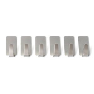 Self Adhesive Wall Hooks – Strong Hold, No Drilling, 6 Pc Set