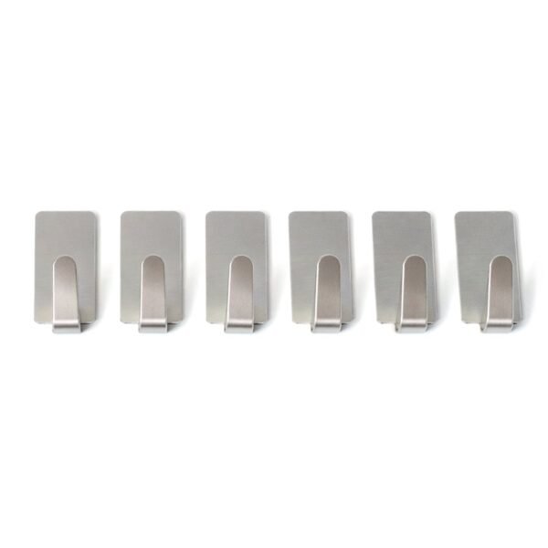 Self Adhesive Wall Hooks – Strong Hold, No Drilling, 6 Pc Set