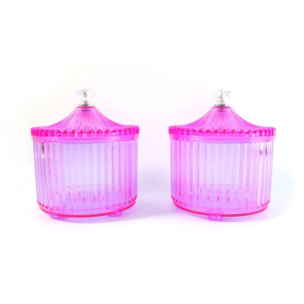 Dry Fruit Storage Jars – Luxury Transparent Plastic Set of 2