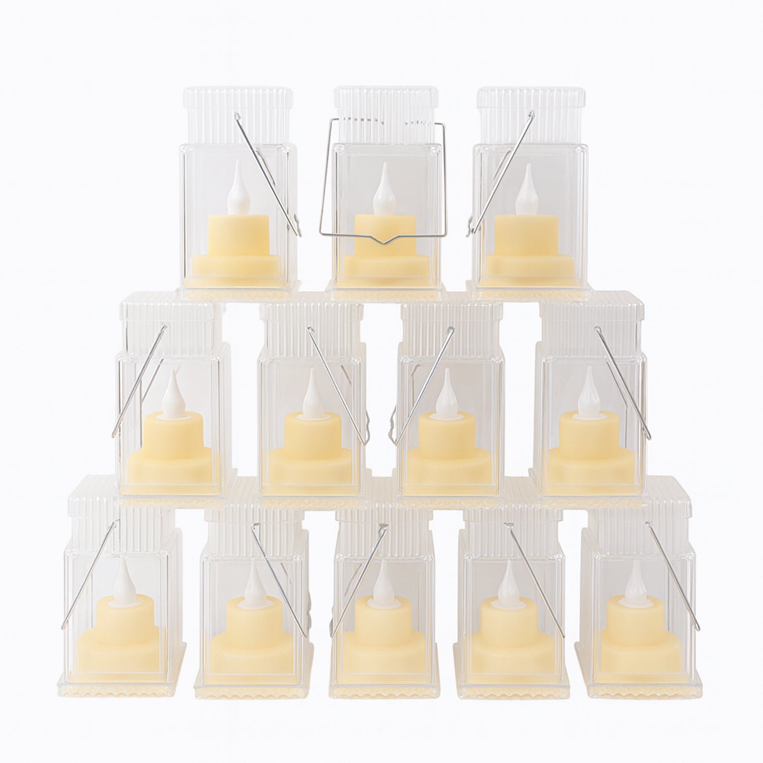 LED Storm Lantern Decorative Lights – Set of 12 Battery-Operated Flameless Lanterns