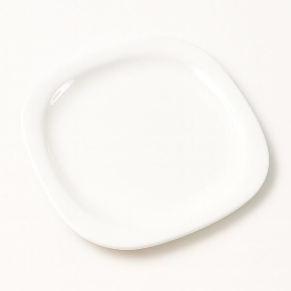Square Dinner Plate 32 cm – Durable Elegant White Serving Plate