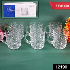 Glass Coffee Mugs – 225ml Heat-Resistant Set of 6 | Indo Glow