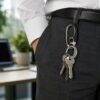 Stainless Steel Carabiner Keychain – Secure Lock & Compact Design