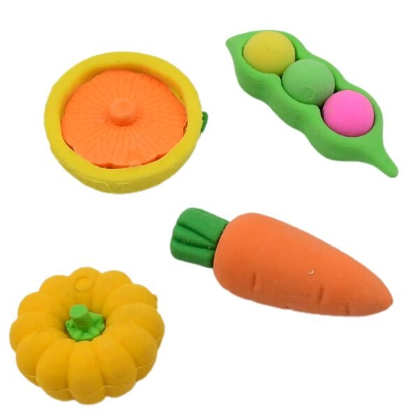 Colorful Kids Erasers Set – 4-Piece Fancy Designs for School | Writezo