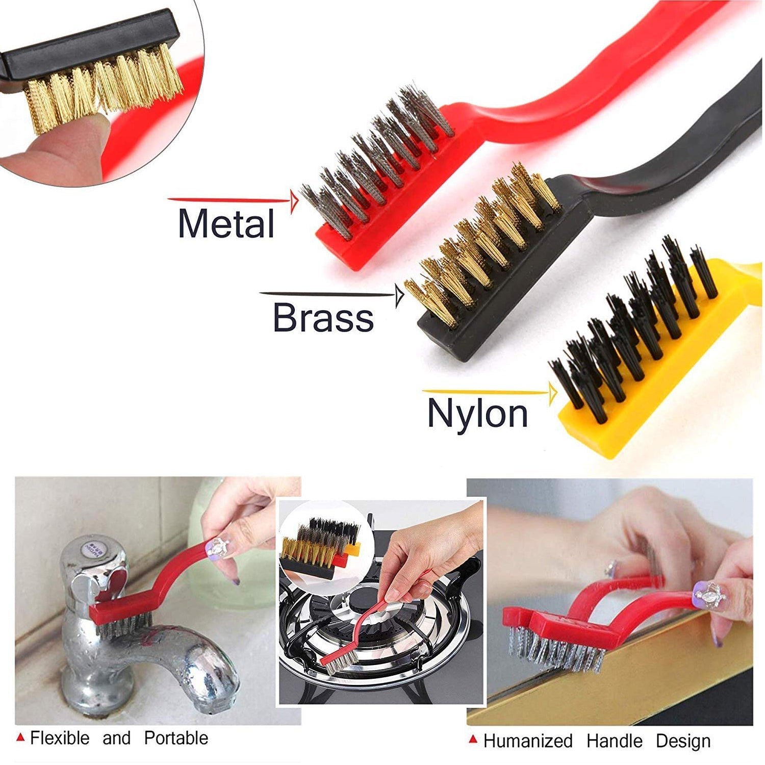 Mini Wire Brush Set – Multi-Material Cleaning | Velvet Wipe