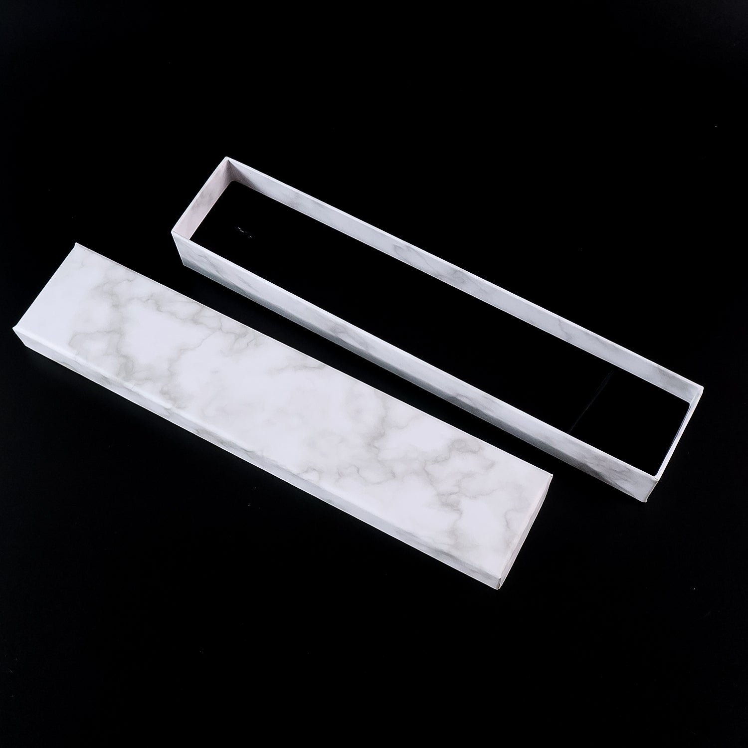 Jewelry Gift Box – Marble Finish Velvet Insert for Bracelets 21x5cm