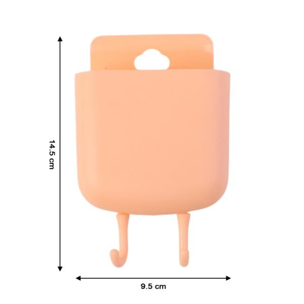 Plastic Wall Mounted Mobile Charging Holder Set – Space Saving 4 Pc
