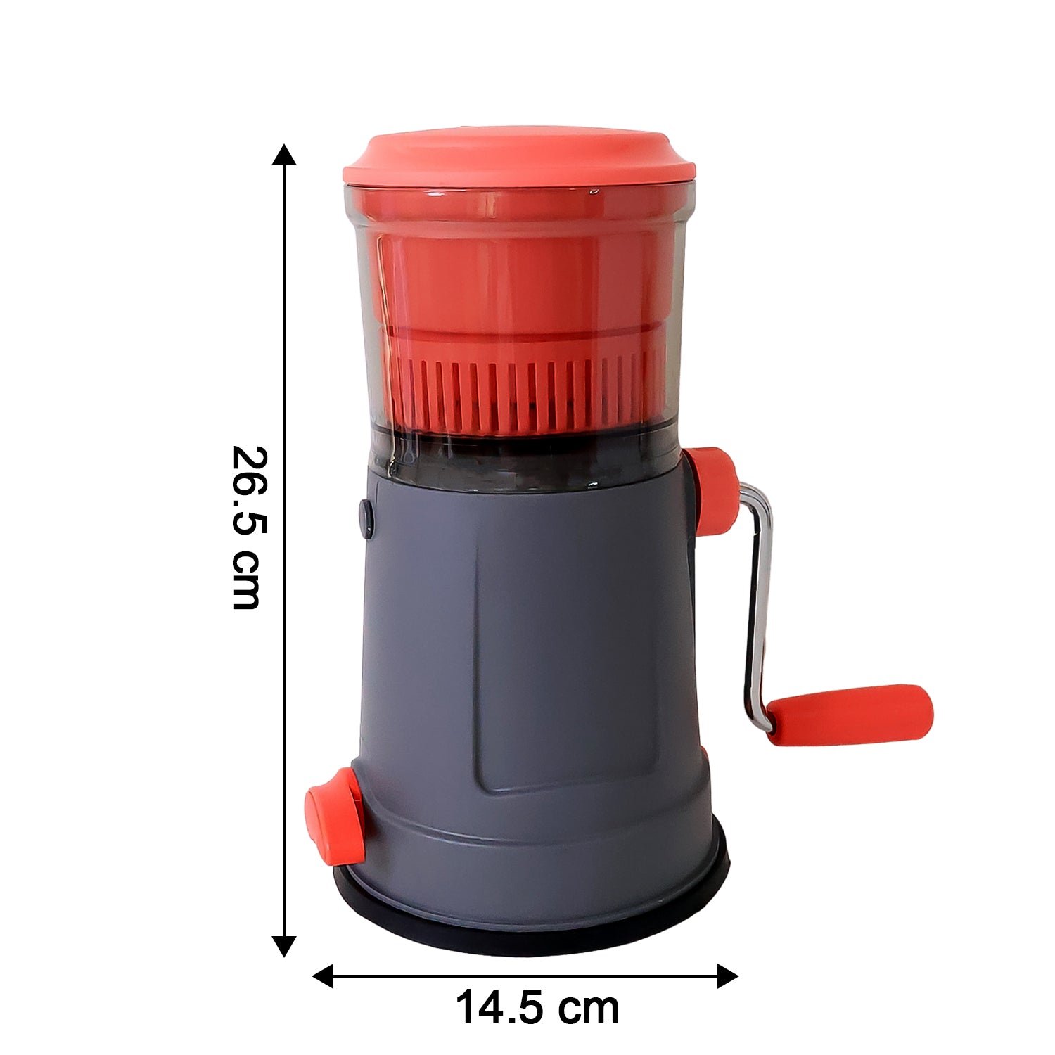Fruit Juicer with Extra Long Handle & Silicone Ring – Easy Manual Juicing