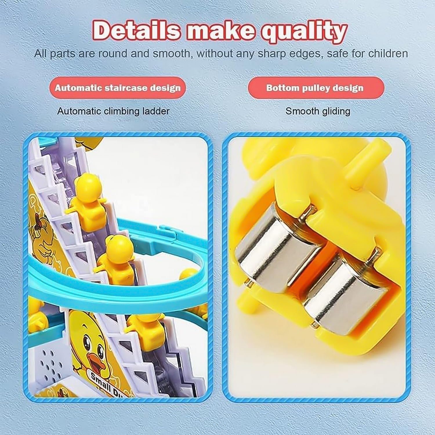 Duck Climb Stairs Toy – Interactive Music & Light Playset