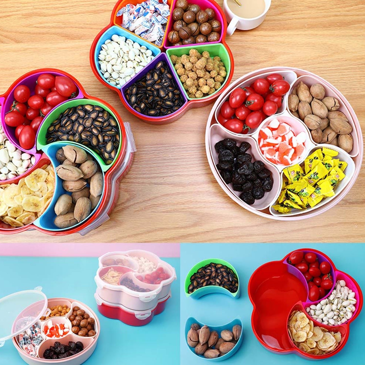 5 Compartment Snack Box – Multi-Purpose Food Storage | Lunchie Bunchie