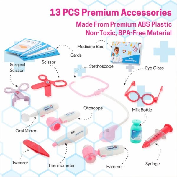 Kids Doctor Set with Trolley & LED Light Instruments | Aditi