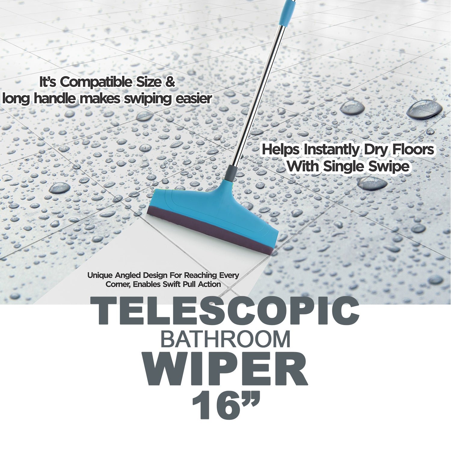 Adjustable Floor Wiper – Stainless Steel Handle | Pro Clean