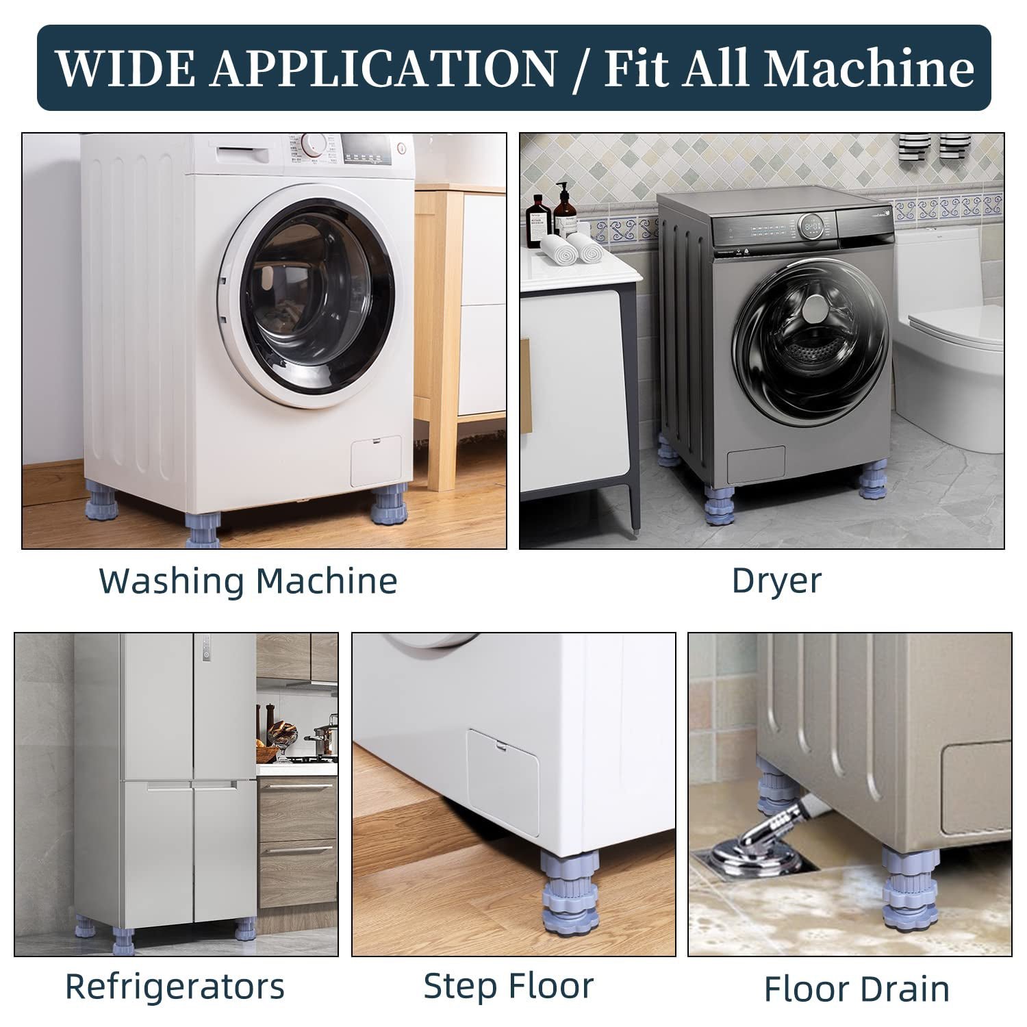 Washing Machine Anti-Vibration Pads – Adjustable & Non-Slip | Garth