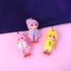 Mini Doll Hanging Keychain Set – 6 Cute Colorful Charms