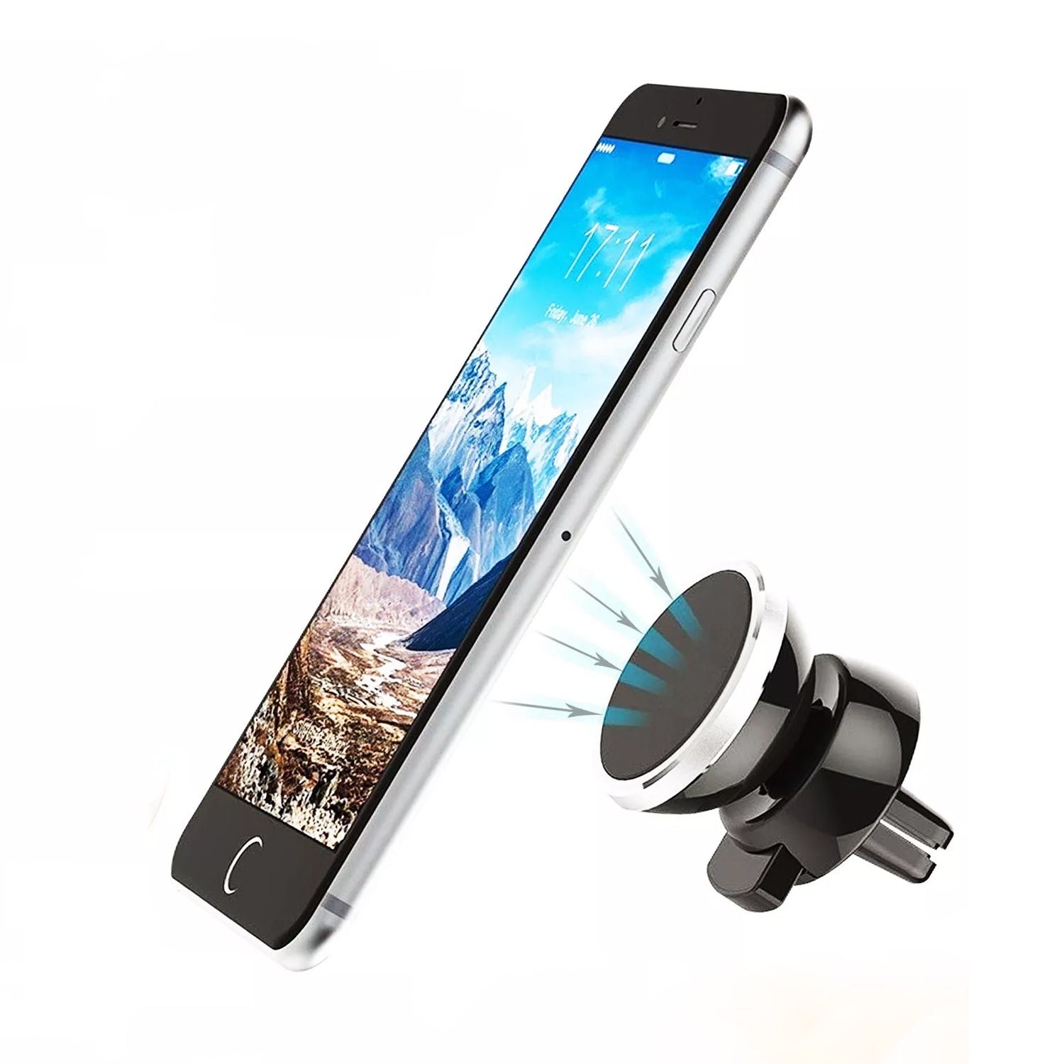 Universal Magnetic Car Mobile Holder – 360° Rotating Strong Grip