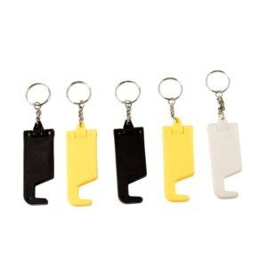 Plastic Keychain Mobile Stand – 2 in 1 Multicolor Phone Holder Set