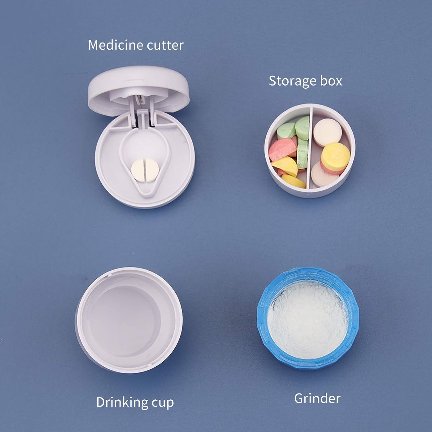 Medicine Cutter – 4-in-1 Pill Crusher & Storage | Organivo