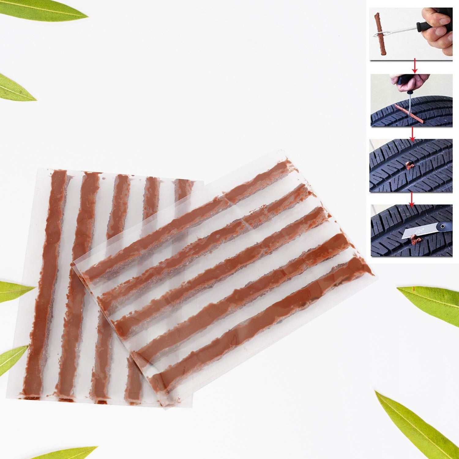 Tire Repair Rubber Strips – Quick Fix for Tubeless Tires 10 Pcs