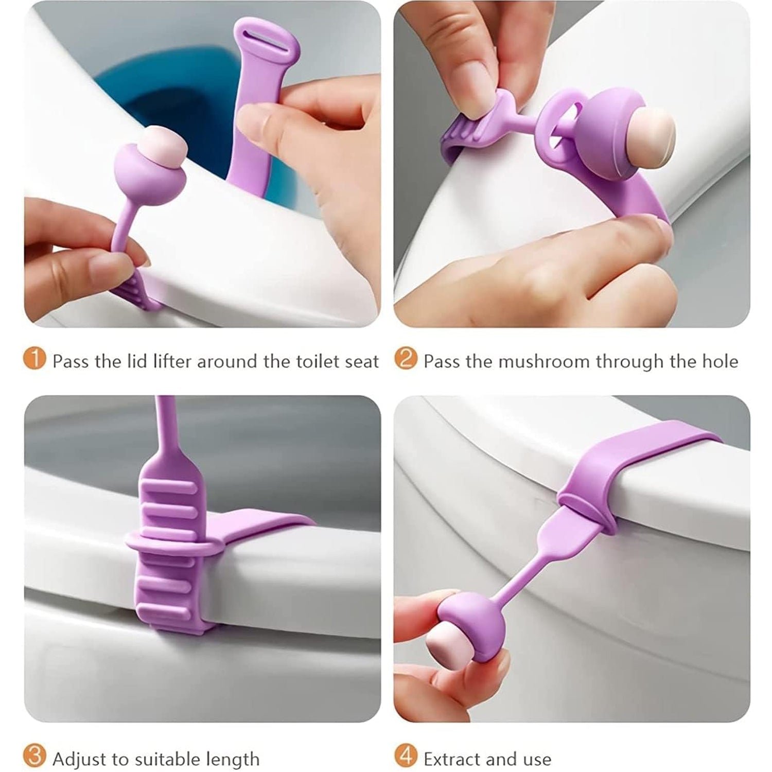 Toilet Seat Lifter – Hygienic Silicone Grip for Bathroom | Bathora