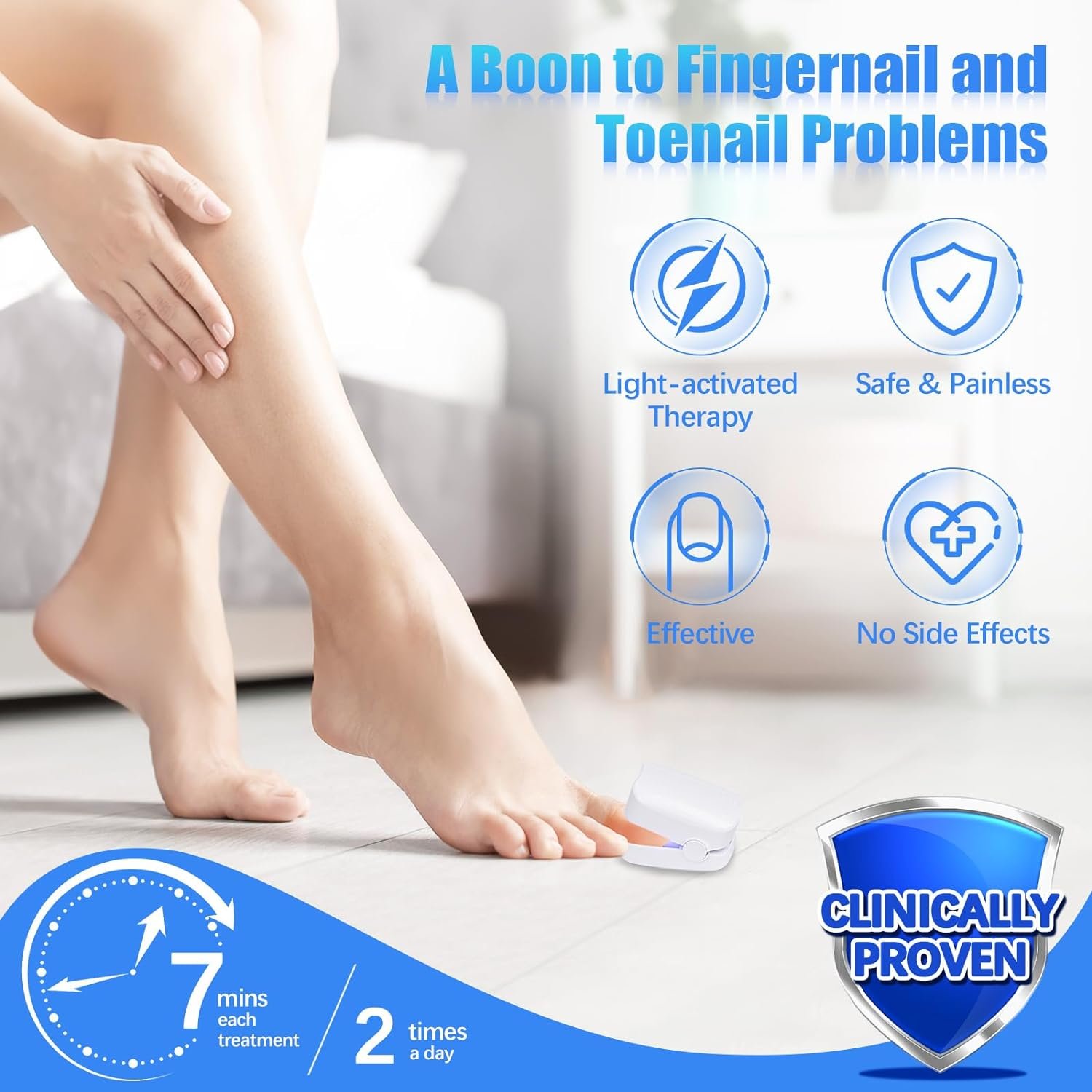 Nail Fungus Laser Treatment – Rechargeable Device for Hands & Feet | AuriGlam