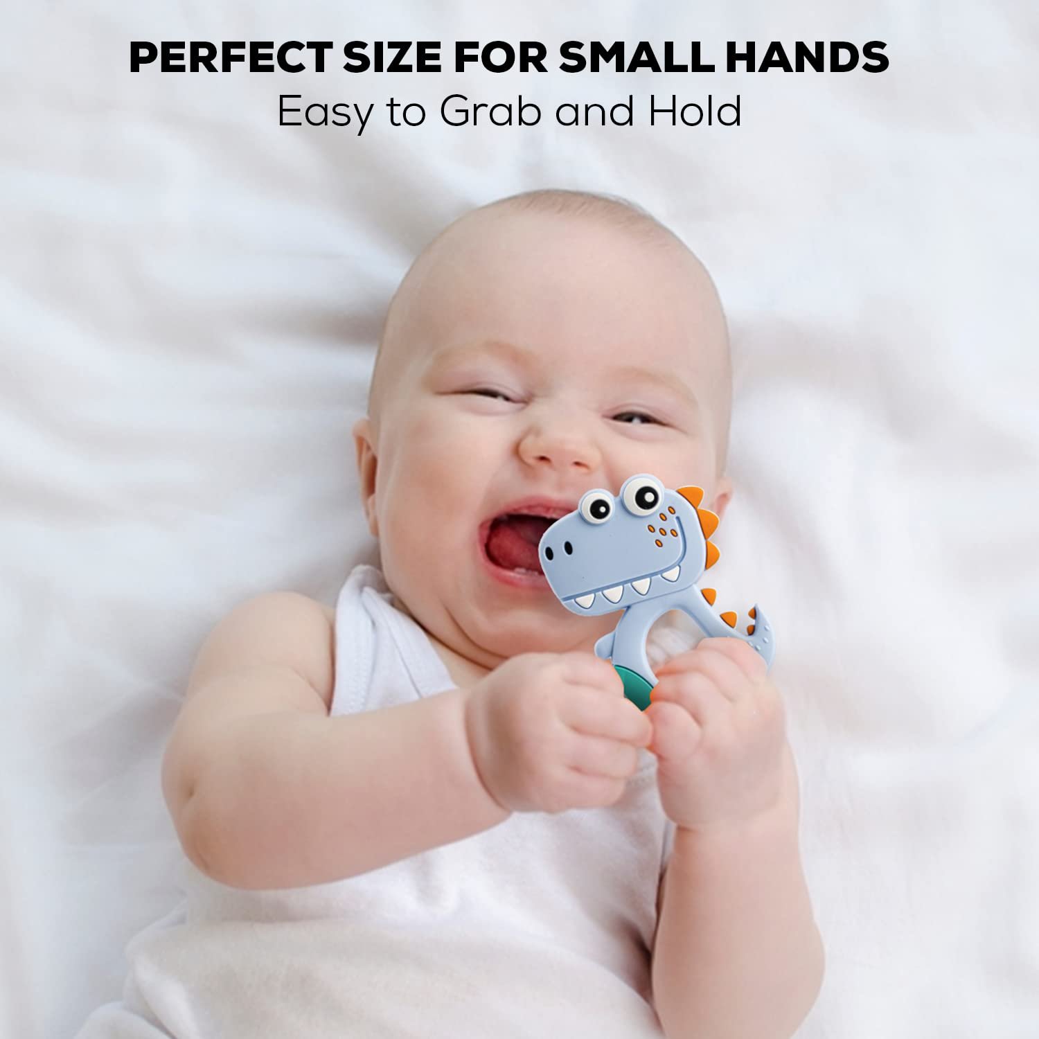 Dinosaur Baby Teether – Soft BPA-Free Silicone | Babyova