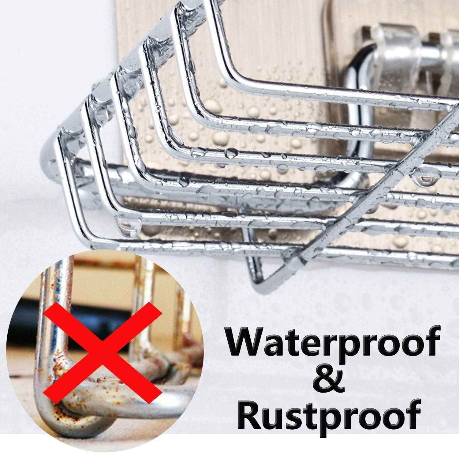 Wall Mounted Soap Dish – Stainless Steel with Hooks | Velvet Organizers