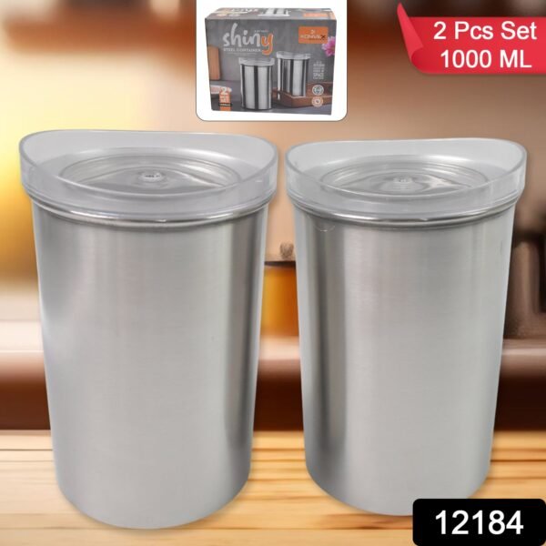 Stainless Steel Airtight Containers – 2 Pc Set (500ml Each) | Konvex
