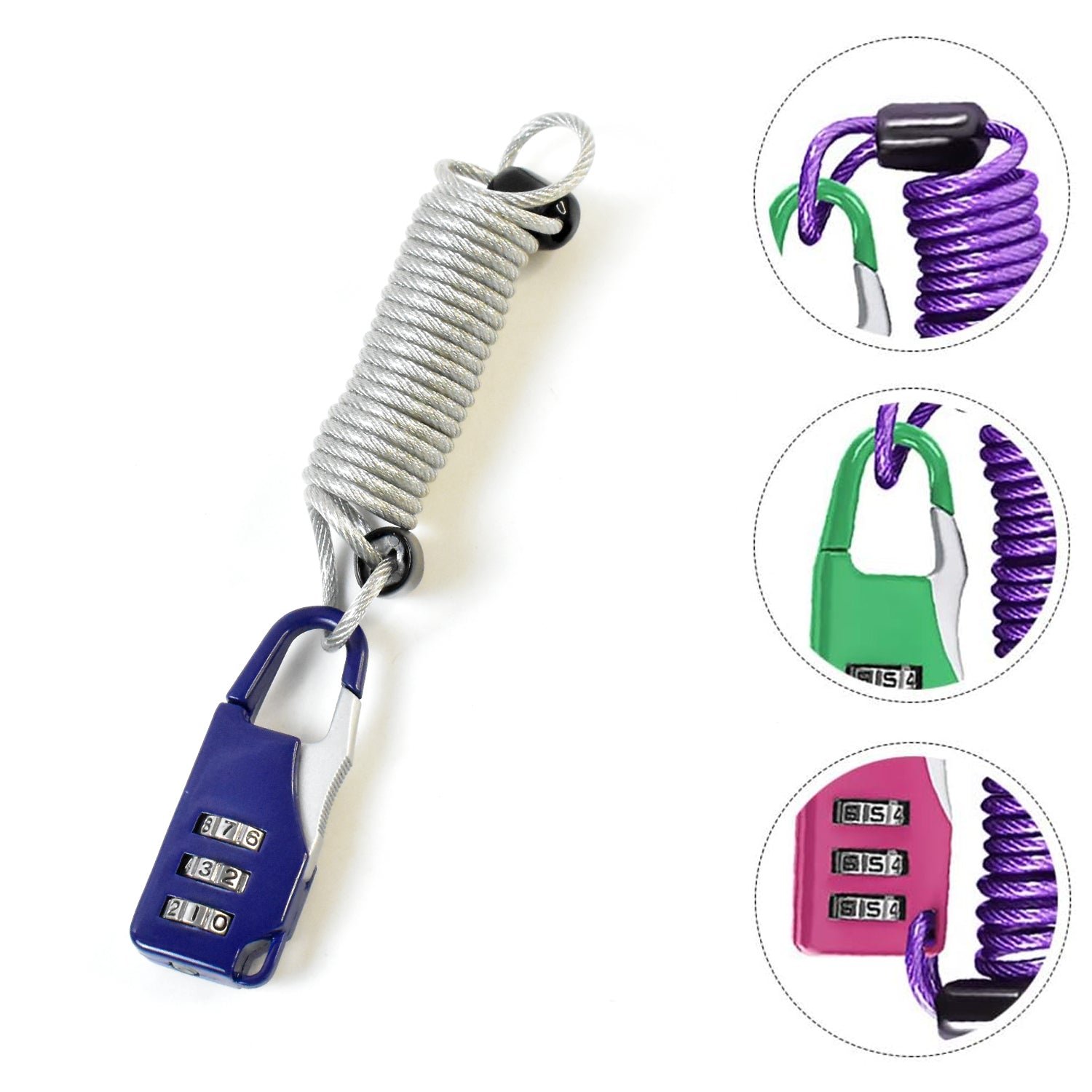 3-Digit Combination Anti-Theft Padlock – Keyless Security & Built-In Wire
