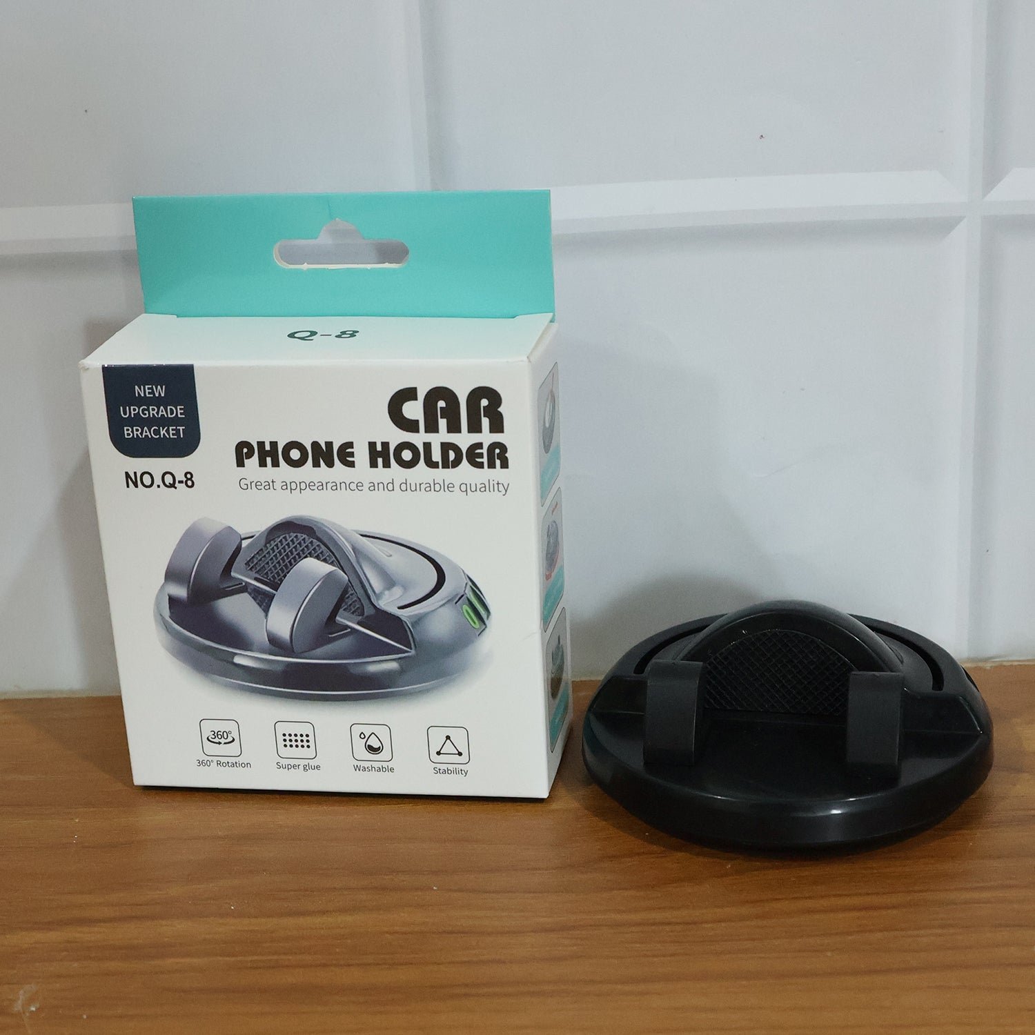 Car Dashboard Phone Holder – 360° Rotating Anti-Slip Mount