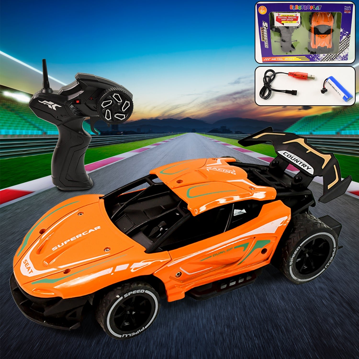 Metal RC Supercar – High-Speed Remote Control Racing Car