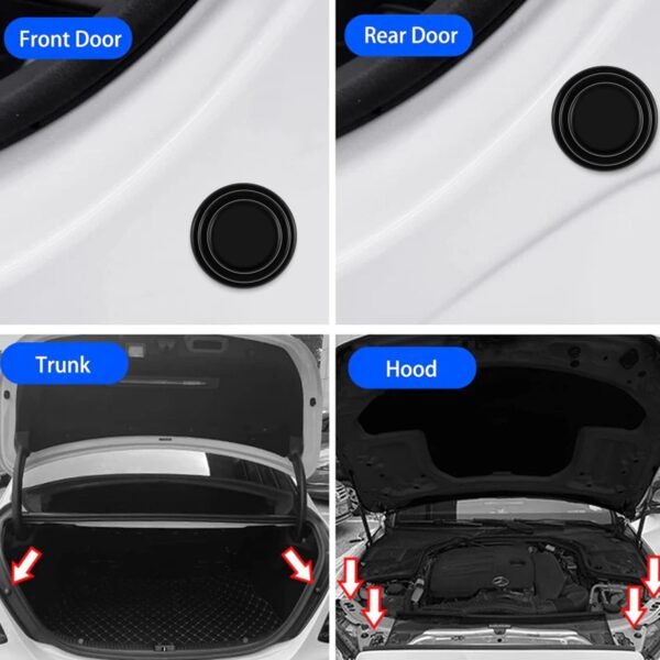 Rubber Car Door Shock Absorber Sticker – Durable Noise Reduction
