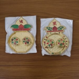 Kalash Shape Kumkum Box – Dual Containers for Pooja Convenience