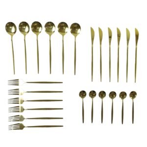 Stainless Steel Cutlery Set – Elegant Gold Finish for Dining & Gifts