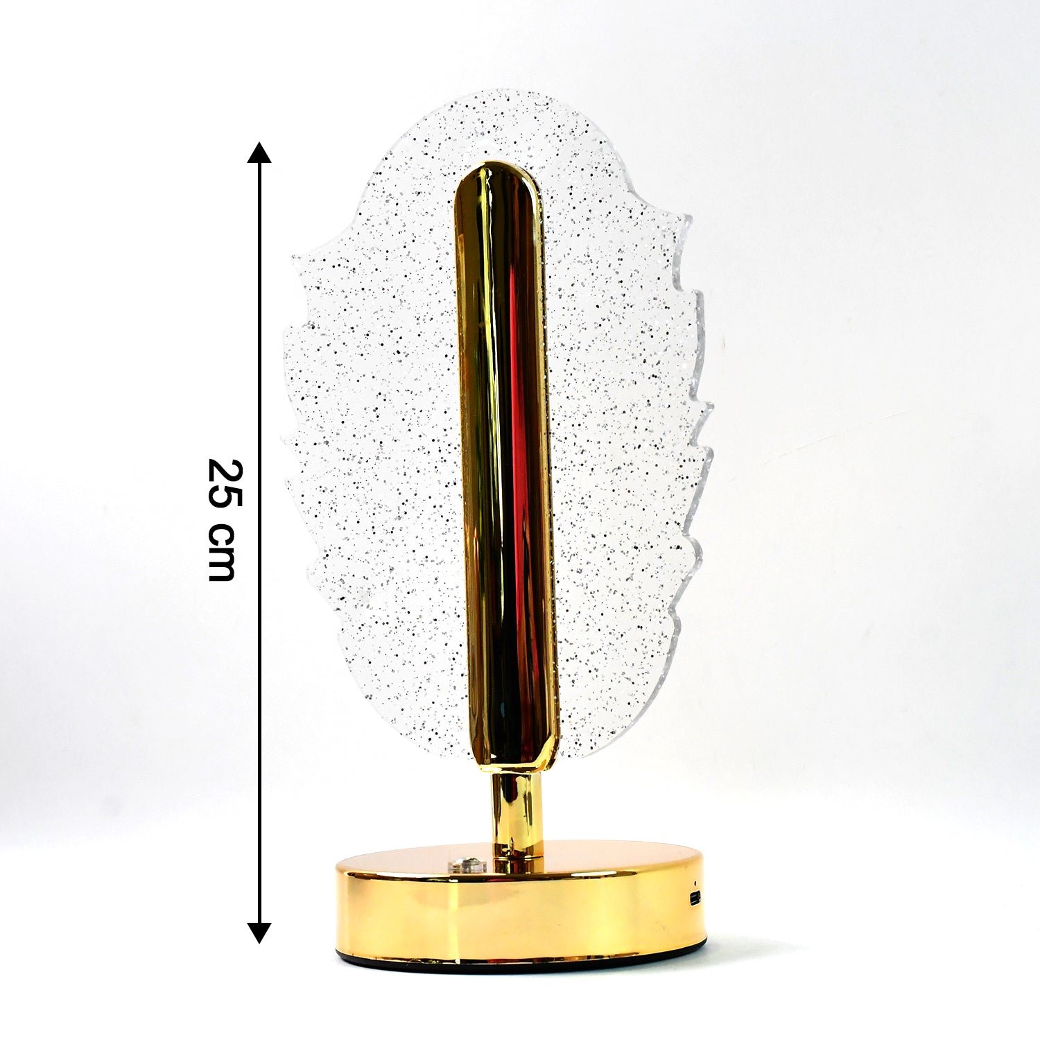 Feather Shape Crystal Table Lamp – Elegant USB Charging LED Light
