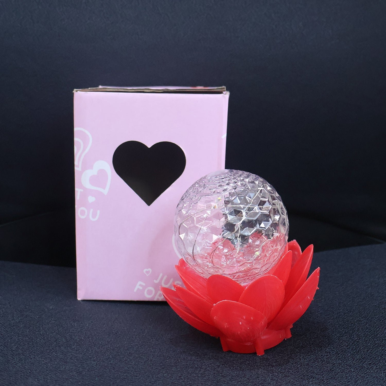 Crystal Ball Lotus LED Decorative Light – Color Changing Ambient Lamp