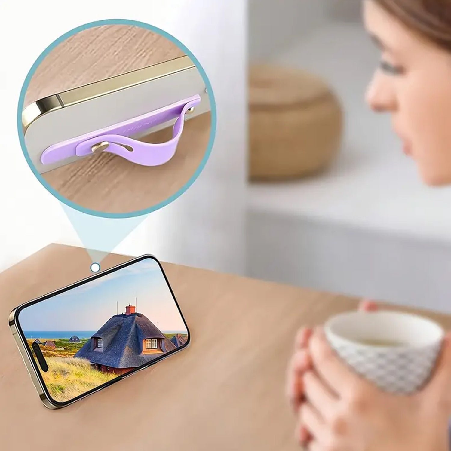 Phone Finger Holder – Secure Silicone Grip & Kickstand | Gambit
