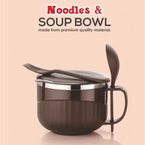 Insulated Lunch Bowl 650ml – Leak-Proof with Cutlery Set
